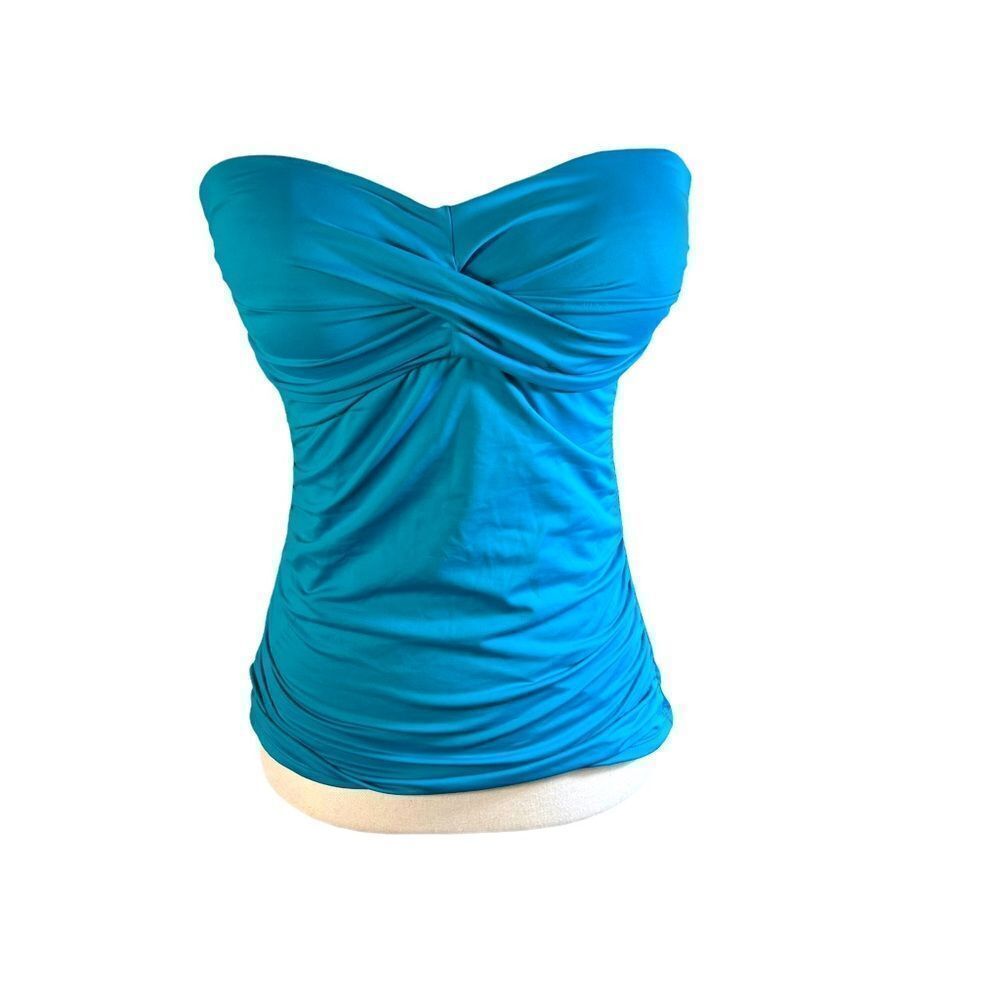 Anna Cole Twist Front Bandeaukini Swim Top